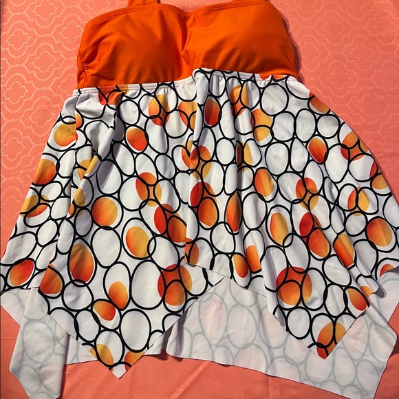 NEW Orange/White Bathing Suit - Picture 2 of 6